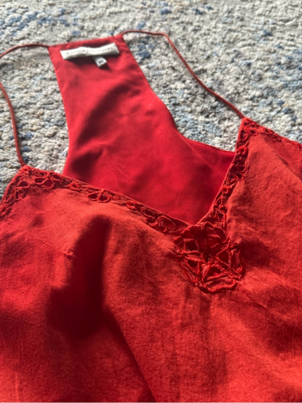 Karina Grimaldi Lucia Embellished Mini Dress in Cherry XS - Picture 6 of 7